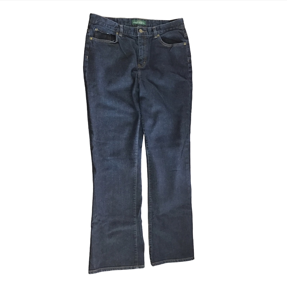 Ralph Lauren Classic Bootcut Dark Wash Blue Jeans Size 10